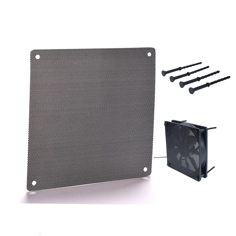 

Computer Mesh PVC PC Fan Dust Filter Dustproof Case Computer Mesh Cover Chassis dust cover 120mm with rubber screw shock absorpt