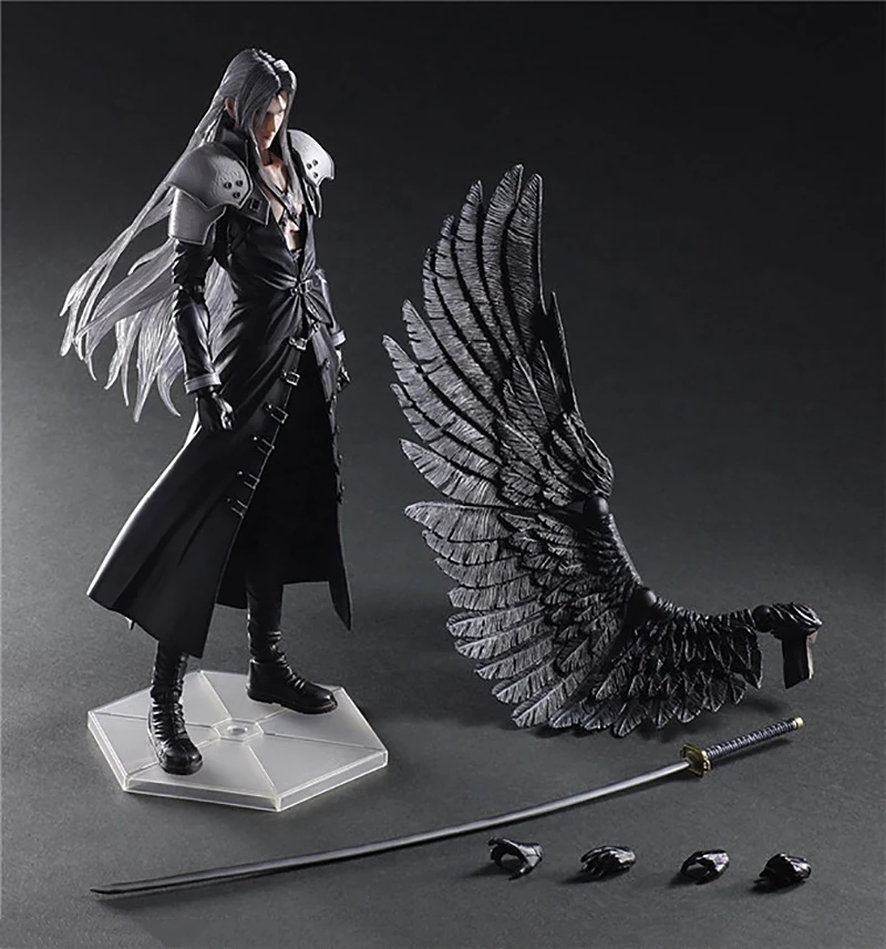 

28cm Play Arts Final Fantasy VII Sephiroth PA Play Arts Kai Cloud Strife PVC Action Figure Doll Toys Collectible Model