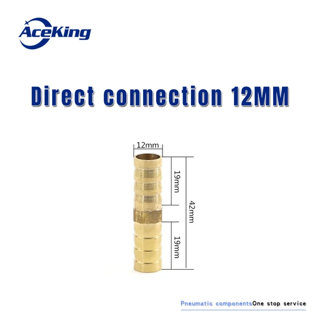 All copper pagoda joint y-type gas pipe three-way gas pipe straight hose joint fitting t-type three-way four-way joint gree head two-way 12MM