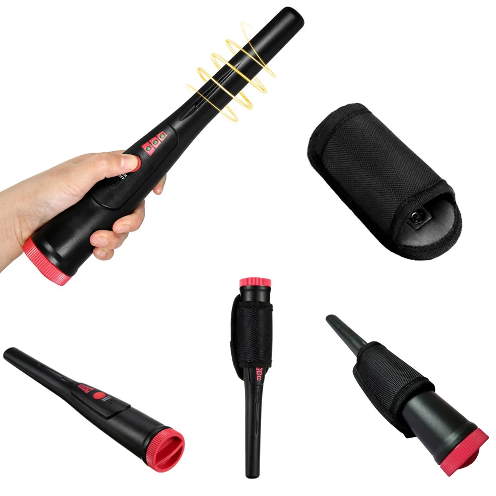 

Tool Underground Battery Powered Outdoor LED Indicators Vibrate Black ABS Treasure Buzzer Pinpointer Metal Detector Portable