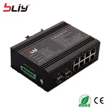 Bliy din-рейка 2GX8TX 2 1000 Мбит/с gbic разъем SFP Быстрый промышленный ethernet коммутатор 100BASE-TX промышленный класс lan коммутатор SNMP