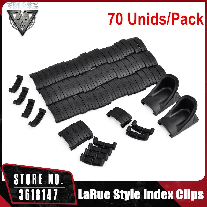 

VMASZ 70 Unids 1 Pack Larue Handguard Index Clips Rail Covers Finger Stop Fit All 20mm Weaver Rail Hunting MP02055