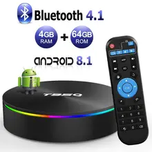 T95Q Android 8,1 приставка 4 Гб 64 Гб Смарт IPTV 4K HD DDR3 Amlogic S905X2 четырехъядерный 2,4G& 5G двойной WiFi H.265 домашний медиаплеер