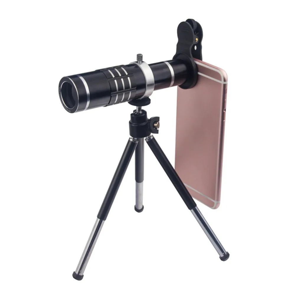 

3 in 1 Smart Phone Lenses Kit 18X Telephoto Lens Wide Angle Lens Macro Lens with Tripod and Universal Clip for iPhone Samsung