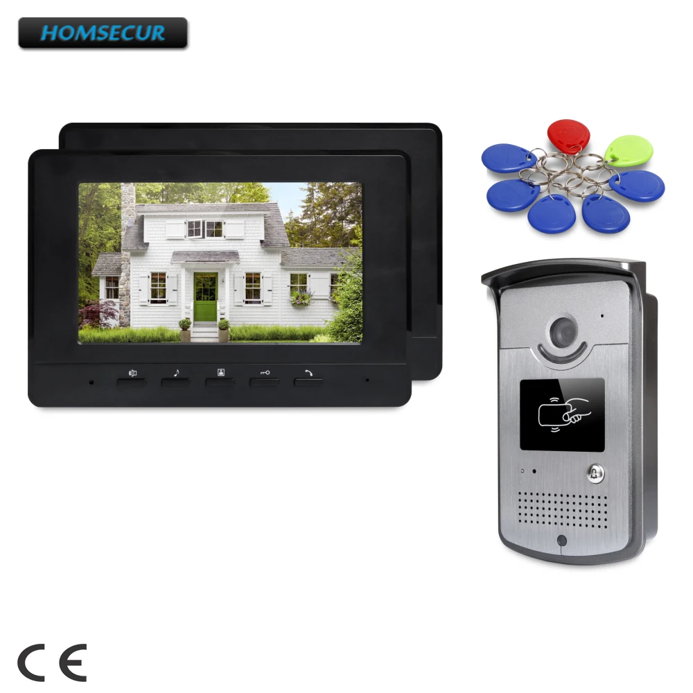 

HOMSECUR 7inch Wired Video Door Entry Phone Call System with Intra-monitor Audio Intercom XC001+XM707-B