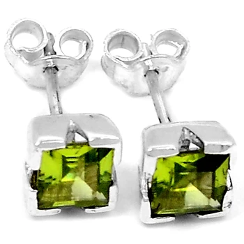

Genuine Peridot Earrings, 100% 925 Sterling Silver, 2.1g, ER2334-P, New
