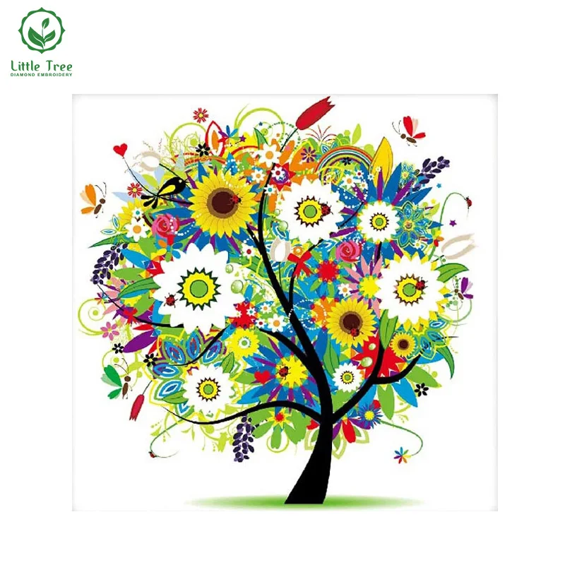 2017 new DIY Diamond Painting 100% full square drill home decoration Cross Stitch Mosaic Embroidery abstract tree picture | Дом и сад