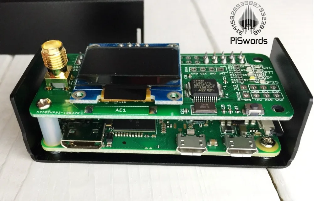 MMDVM DMR P25 jumbo точка доступа радиостанции цифровой голосовой модем YSF+ raspberry pi+ OLED+ антенна+ черный чехол+ 32G TF готов к QSO