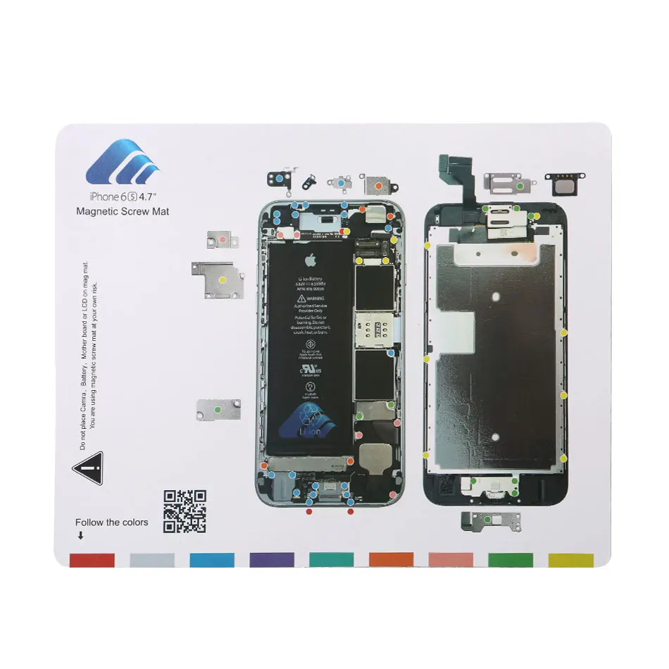 DIYFIX 1 шт. Professional руководство Pad для iPhone 7 Plus 6S 6 5S 5 Магнитная винт Магнитный винтовой коврик коврики мобильный телефон ремонт инструменты - изображение