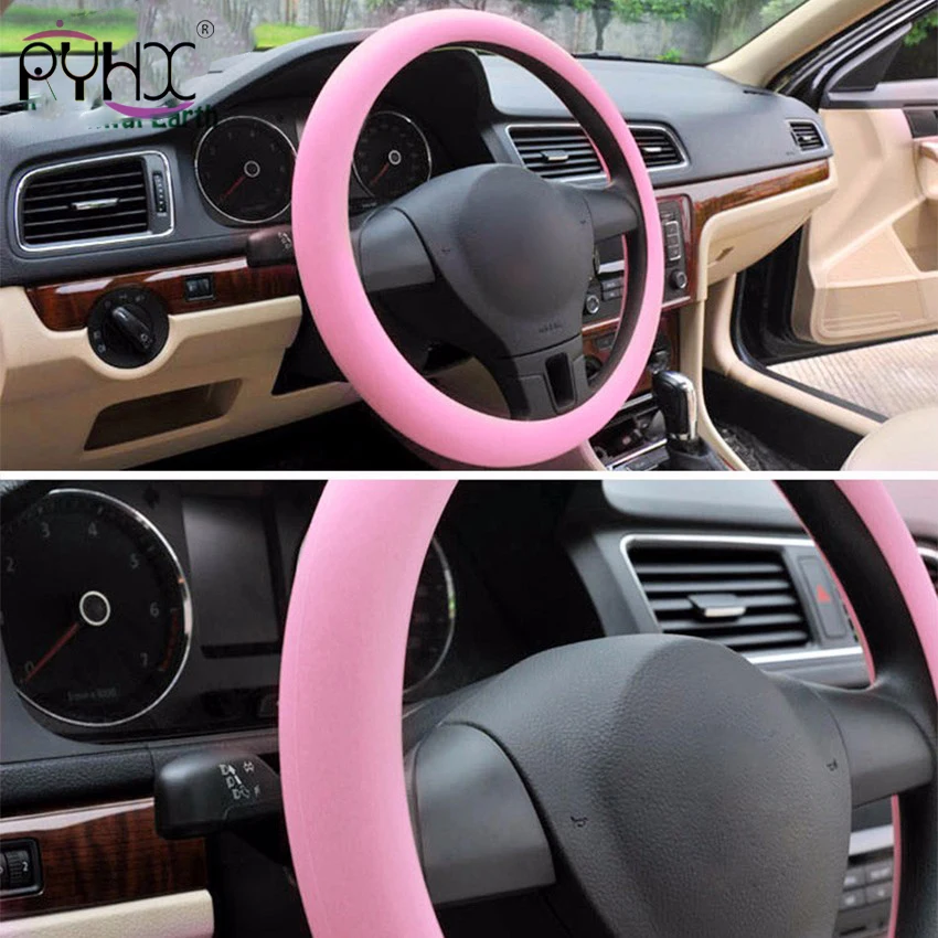Car Silicone Steering Wheel Glove Cover 33-40 cm Soft Auto skin Texture Steering Covers Automobile Accessories Universal Car Silicone Steering Wheel Glove Cover 33-40 cm Soft Auto skin Texture Steering Covers Automobile Accessories Universal