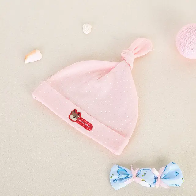 Buy Newborn Baby Hats Pink/Blue Wave Point/Stripes