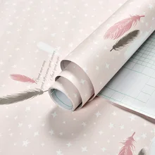 60 см x 1 м милый мультфильм самоклеющиеся обои рулон теплые и сладкие обои для детской комнаты розовый и синий водонепроницаемый ПВХ стикер