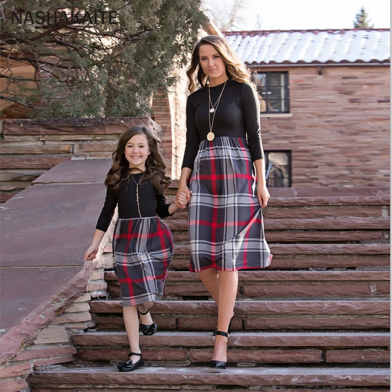 mommy and me plaid outfits