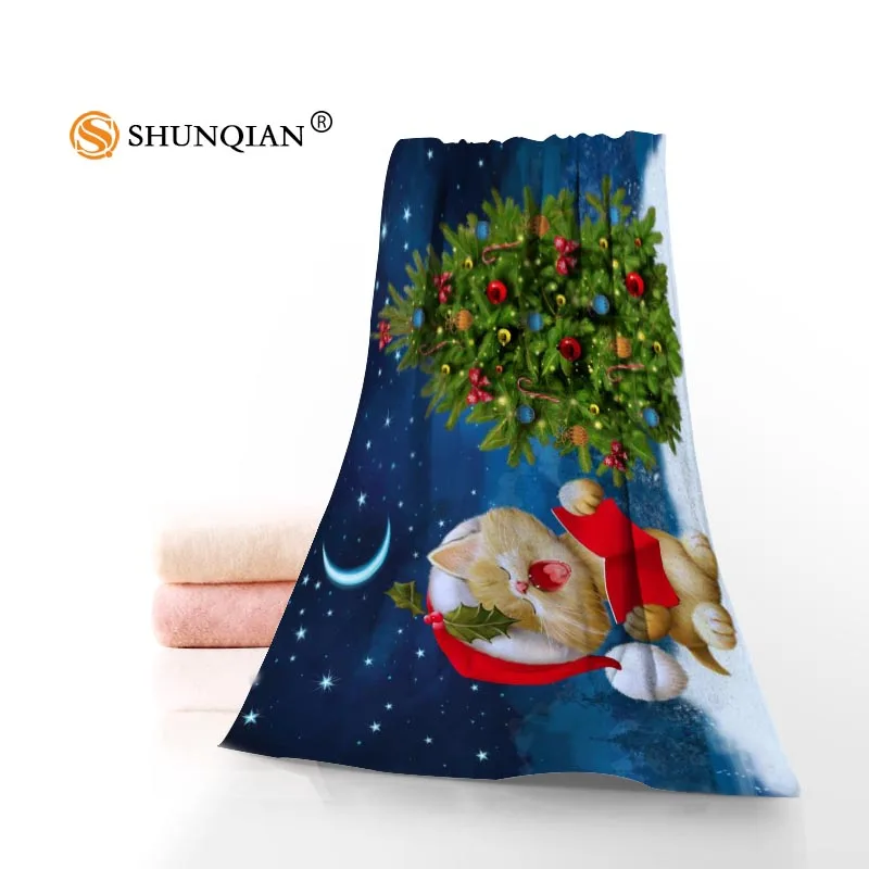 Рождественская елка микрофибра ткань современное полотенце для лица/банное полотенце Размер 35x75 см, 70x140 см поддержка пользовательского дизайна - Цвет: Прозрачный
