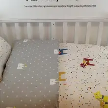 Промо-акция! Комплект постельного белья из 3 предметов для детской кроватки, хлопок, детское постельное белье, пододеяльник/простыня/наволочка