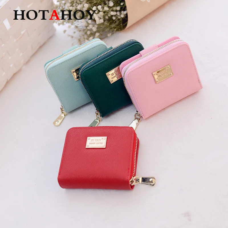 

Top Quality Square Women Coin Purses Holders Wallet Female Leather Money Wallets brief paragraph zero wallet card package