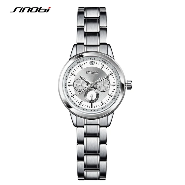SINOBI Luxury Watches Women Brand Silver Bracelet Watches Ladies Quartz Wristwat SINOBI Luxury Watches Women Brand Silver Bracelet Watches Ladies Quartz Wristwat