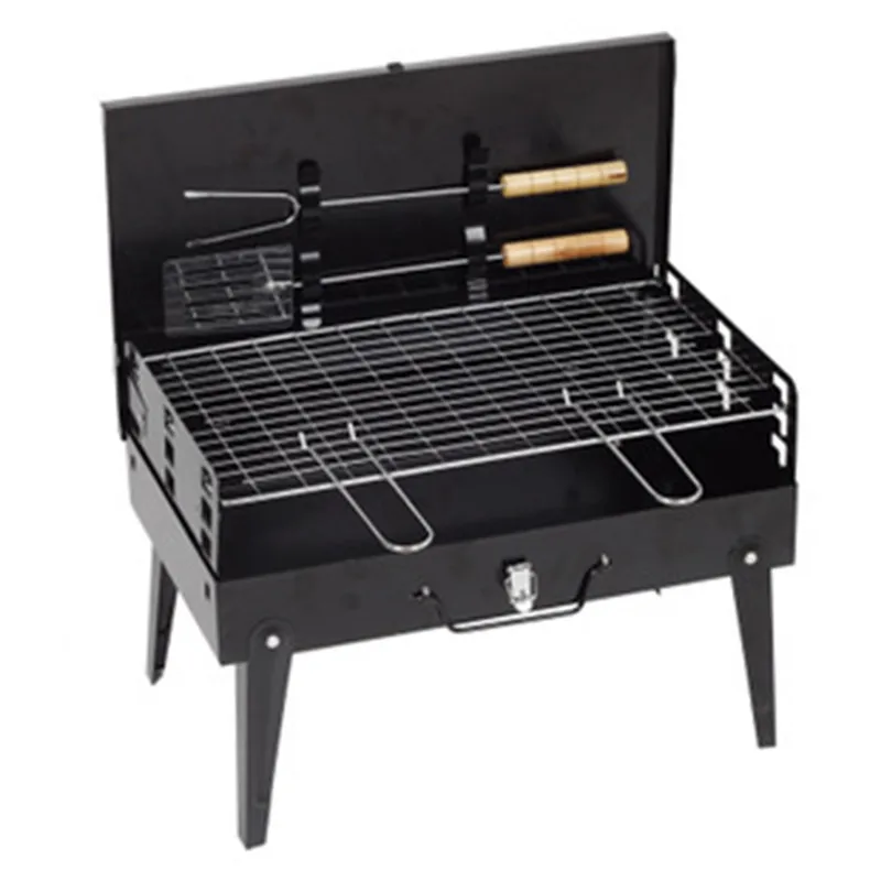 

Portable Foldable Outdoor BBQ Grill Mesh Barbecue Suitcase Outdoor Stoves