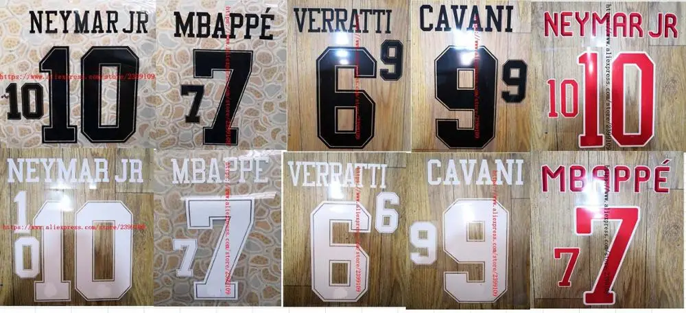 

2018-2019 VERRATTI MBAPPE CAVANI NEYMAR JR MBAPPE nameset patch badge