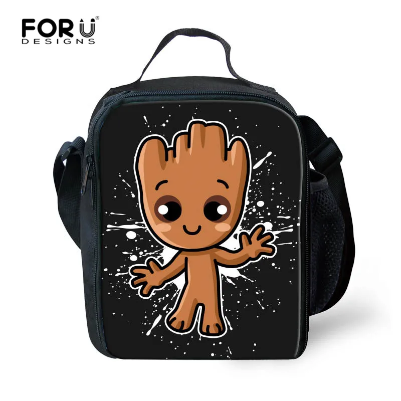 FORUDESIGNS/мультфильм Грут теплоизоляция Ланч сумка переносная Изолированная детская коробка для завтрака сумка женская сумка для еды на плечо - Цвет: Z3836G