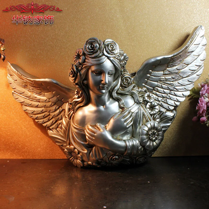

Direct Sales New Arrival Home Accessories Angel Wall Pendant Resin Craft Factory Direct Sales sculpture statue home decor