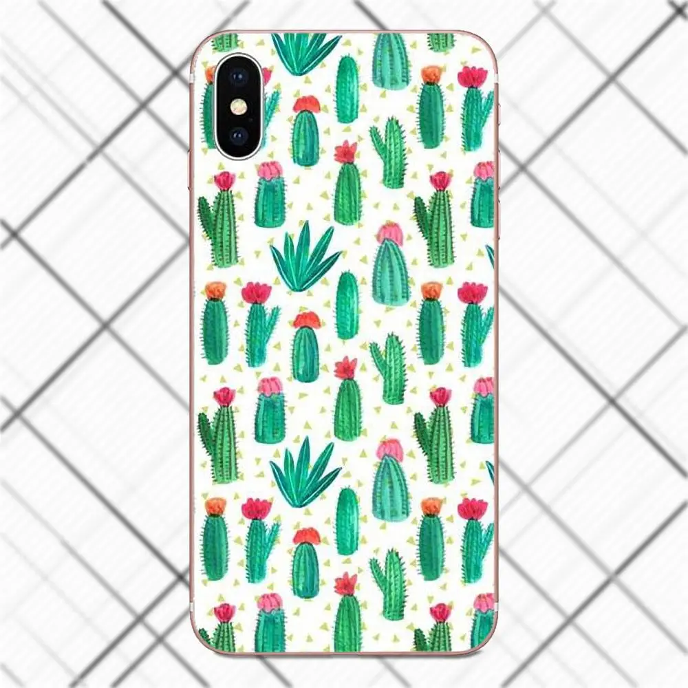 Tpwxnx тропический растения кактус банановые листья для iPhone X 4 4S 5 5C 5S SE 6 S 7 8 плюс
