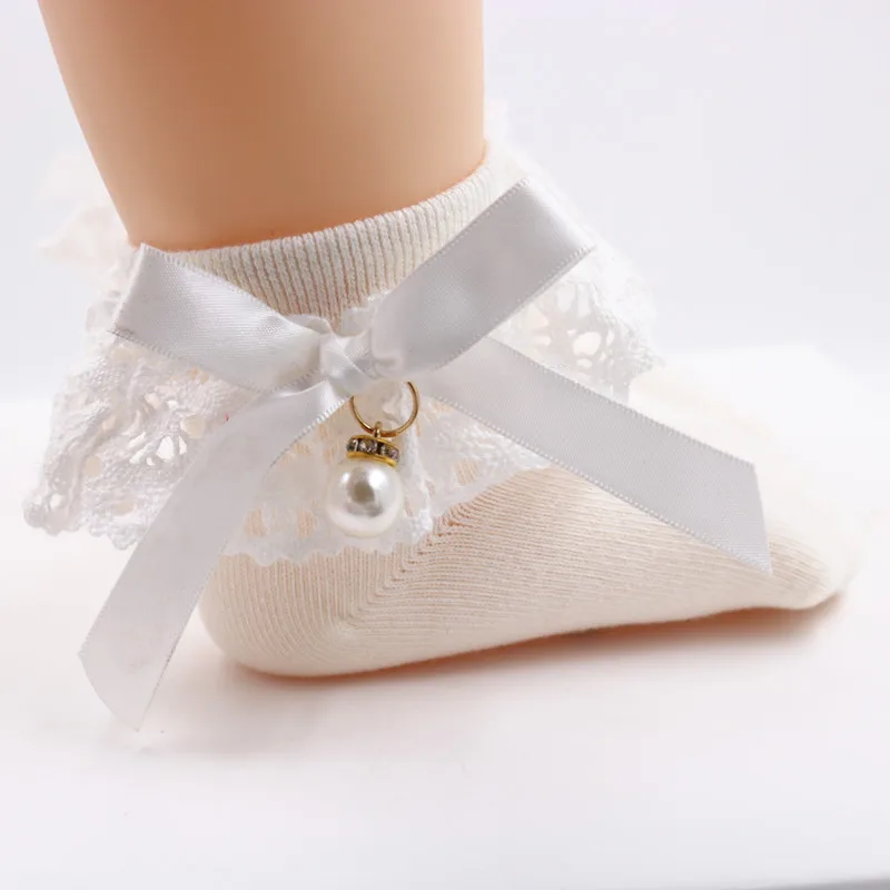 Хлопковые носки принцессы для маленьких девочек детские кружевные Крестильные Peal носки с цветочным принтом носки с бантом на лодыжке милые носки для малышей от 2 до 6 лет
