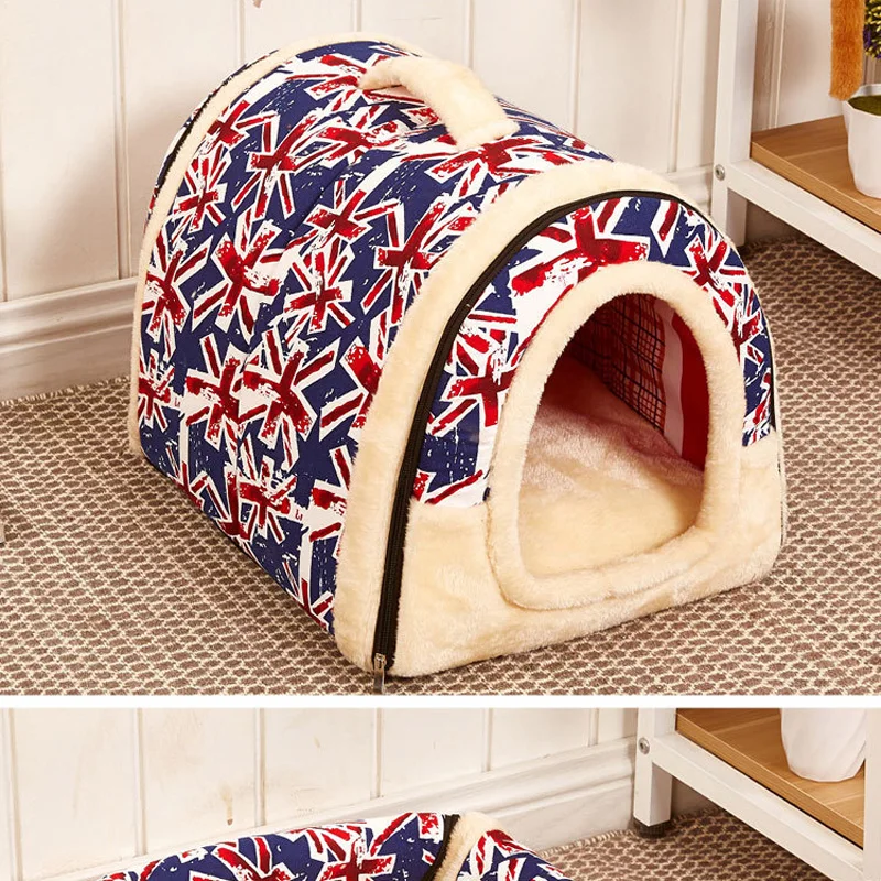 

Fast Shipping Dog Bed Kennel Removable And Washable Dog House Mat Foldable Pet Nest Cat Hondenmand Travel Portable Pet Supplies