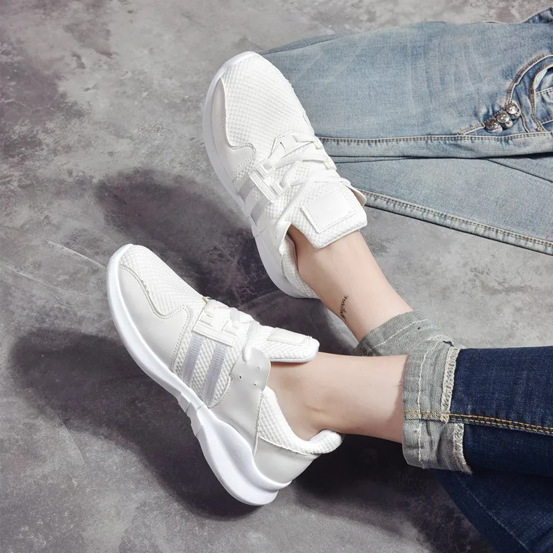 

Women Casual Shoes 2019 New Spring Women Shoes Fashion Mesh Breathable Soft Lace-Up Women Sneakers