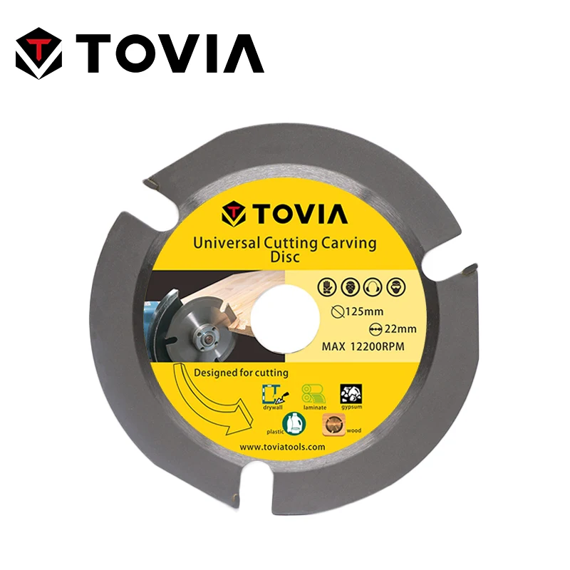 TOVIA 125мм Универсальный Пильный Диск для УШМ болгарки диск по Дереву Газобетону Гипсокартону Пластику - Цвет: 125mm