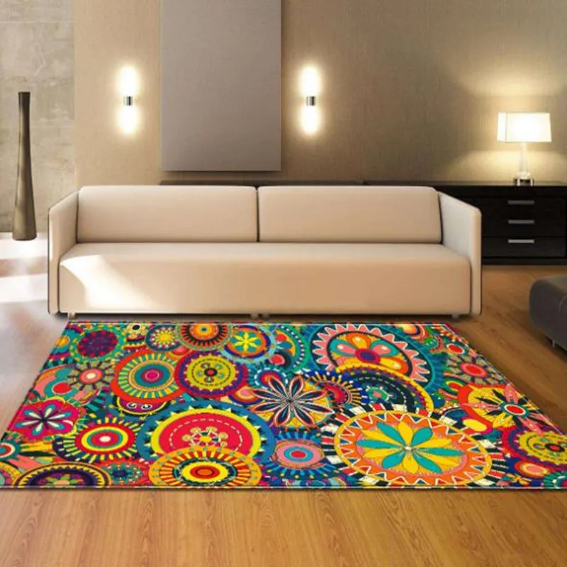retro flower Carton carpet vantage for living room bedroom bed room