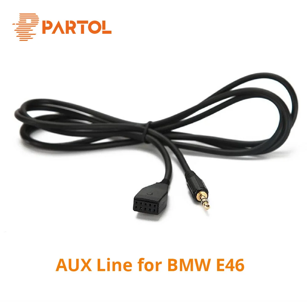 

Partol Car Audio Converter Line Car Kit 3.5MM AUX Male To USB Female Converter Cable Speaker Data Transmission Line For BMW E46