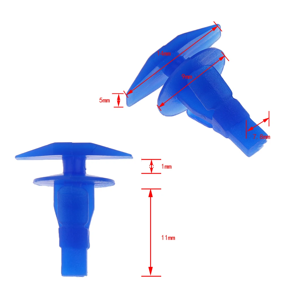 100 Pieces Car Door Sealing Strip 7.8mm Push Plastic Rivets Retainer Clips Light Weight Excellent Insulation