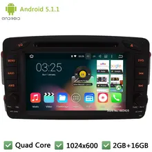 Quad core Android 5.1.1 1024*600 Car DVD Player Radio Audio Stereo Screen DAB+ For Benz Vaneo Viano Vito C-W203 A-W168 CLK-C209