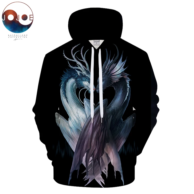 

Yin and Yang Dragon black by JojoesArt 3D Sweatshirts Men Women Hoodies Drop Ship Hoodie Brand Tracksuits Streetwear ZOOTOP BEAR
