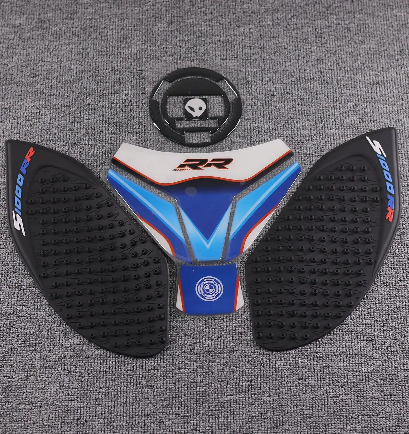 For BMW S1000RR S1000 RR HP4 Tank Cover Protector Motorcycle Carbon Fiber Fuel Tank Cap Sticker Pad Anti Slip Traction Decal