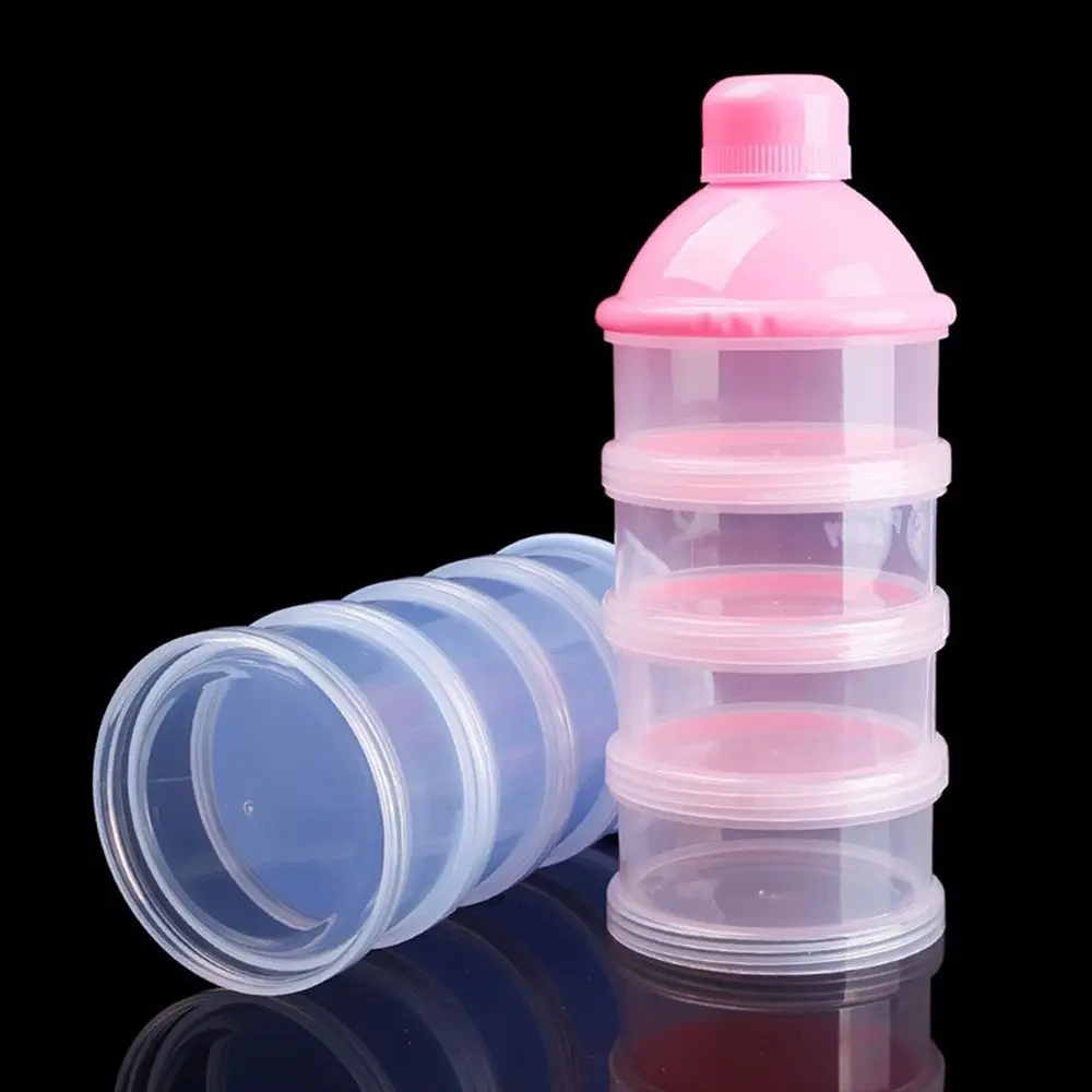 

1Set Portable Baby Infant Milk Powder Formula Dispenser Food Container Storage 4 Layer Removable Leakproof Travel Storage Box