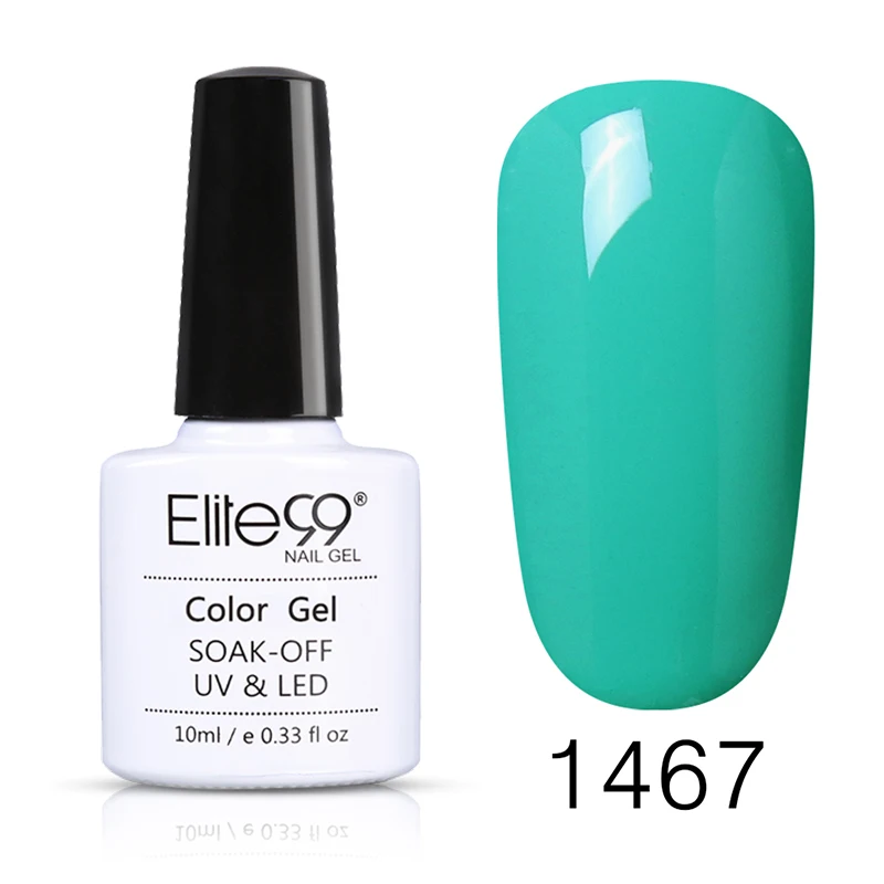 Elite99 10 مللي لون نقي جيل للأظافر البولندية جميع للتقليم شبه الدائم UV LED جل الورنيش نقع قبالة مسمار الفن هلام مسمار البولندية