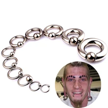 1 шт., большие размеры, кольца из нержавеющей стали в плену, кольца для бровей, BCR, трагус, серьги, кольцо для носа, застежка, ниппель, пирсинг, ювелирные изделия