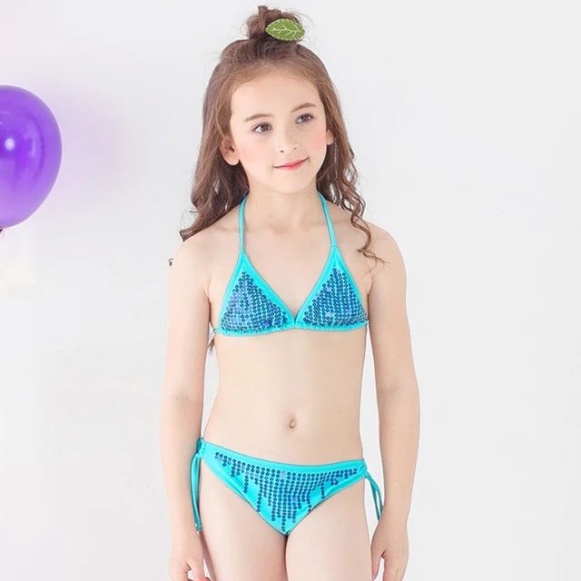Aliexpress.com : Buy Girl Sequined Split Bikini 2018 New ...