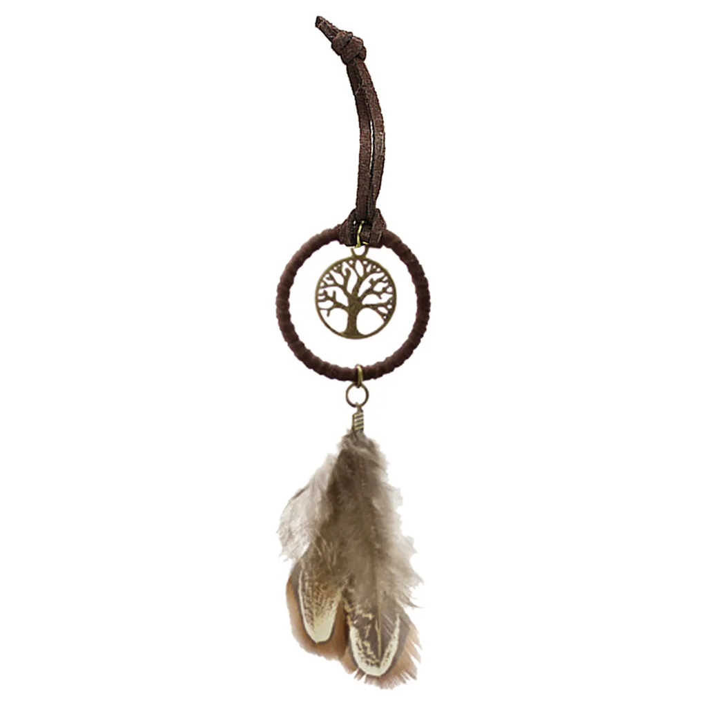 

Feathered Dream Catcher Shape Pendant for Keyring Key Chain Car Purse Bag Hanging Decoration Hanging Ornament