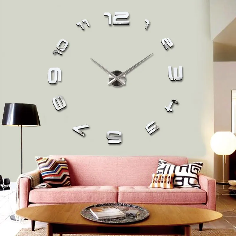 Новые светящиеся часы настенные часы Horloge 3d Diy акриловые зеркальные наклейки украшение дома гостиная кварцевые иглы люминова