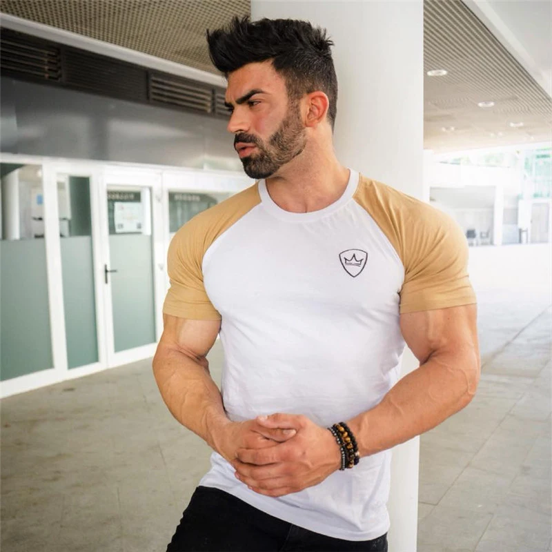 Mens Summer gyms Fitness T-shirt-3