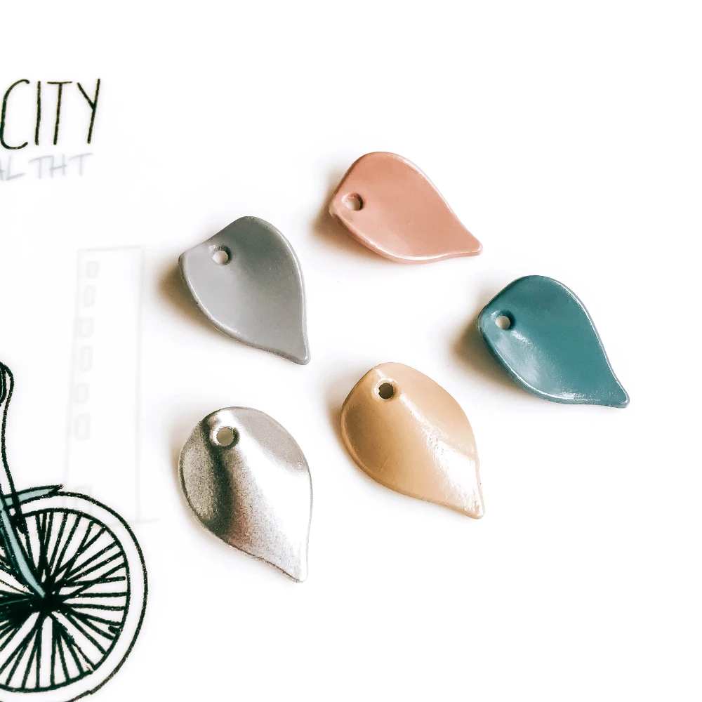 

Metal Petal Eardrop Accessories Pendant Components Necklace Charms Diy Material Jewelry Finding 20pcs