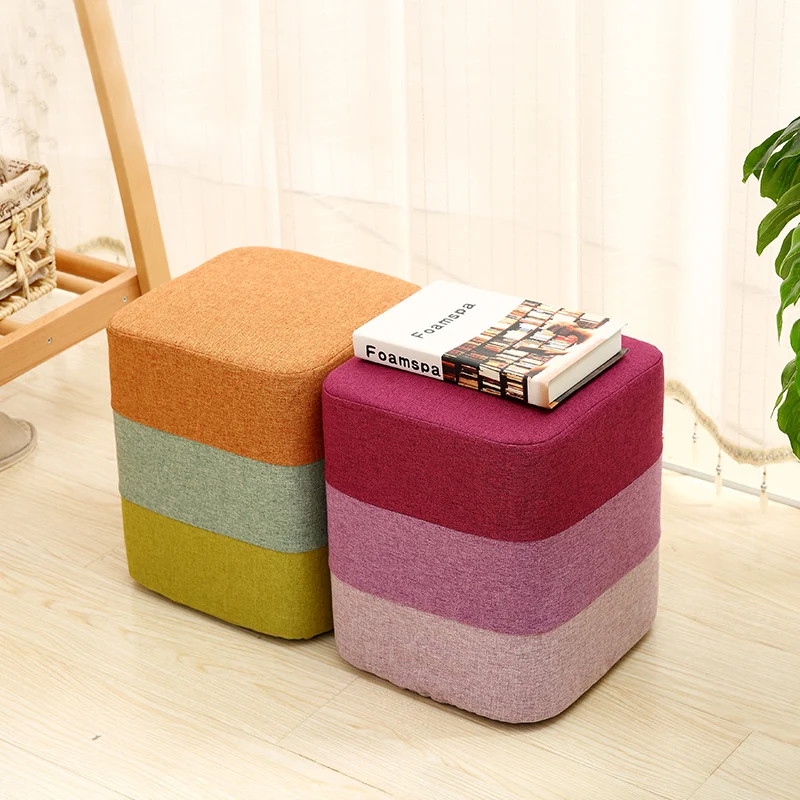 

Creative Stool Fabric Stool Solid Wood Sofa Stool Change Shoe Stool Fashion Coffee Table Stool Sitting Pier Dressing Stool