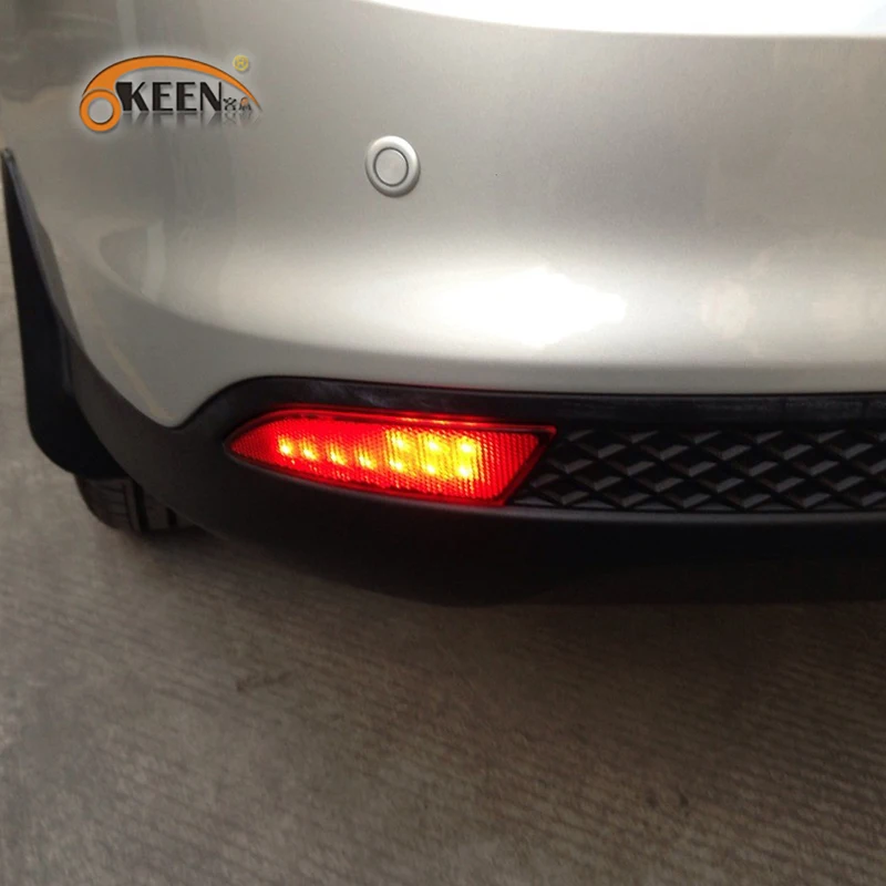 OKEEN 2x светодиодный задний бампер отражатель светильник для Ford Focus 3 седан 2012 2011 2013 Предупреждение лампа бег задние стоп светильник s