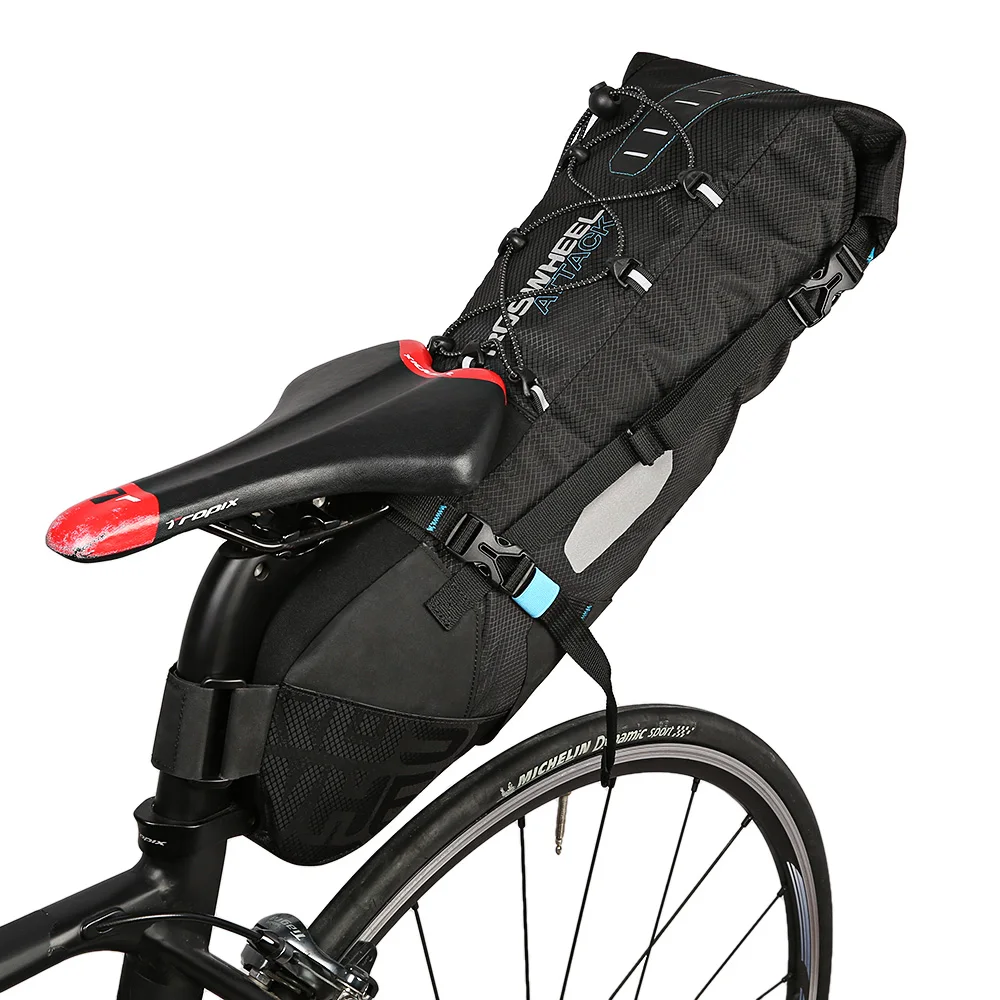 

ROSWHEEL 131372 Water-Resistant 10L Bike Tail Bag Bicycle Rear Pack