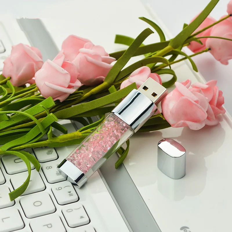 

High Quality Diamond Crystal Usb Flash Drive Pen Drive Metal Flash Disk 4gb 8g 16g 32gb 64g Memoria Usb 2.0 Pendrive Flash Drive