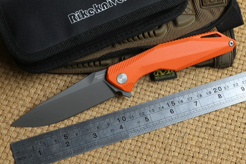 

DICORIA RIKE 801G Flipper ball bearing tactical folding knife 154CM blade Titanium+G10 handle outdoor hunting pocket knives EDC