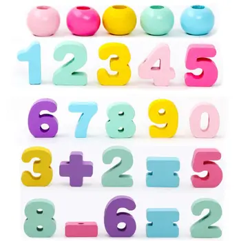 

Colorful Montessori Learning Education Wooden Digital Beaded Educational Math Toys For Children Kids